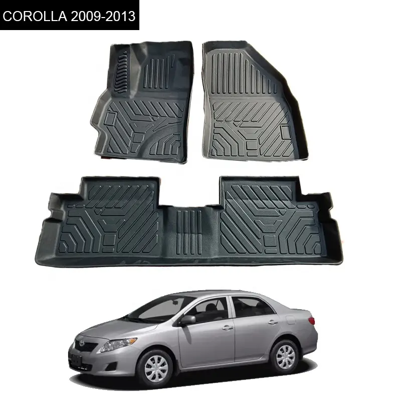 ทั้งหมดสภาพอากาศพรมปูพื้นรถคุณภาพสูงXPEรถเสื่อโรงงาน 3Dยางพรมรถยนต์สําหรับCOROLLA 2009-2013 Corolla 2014-2018