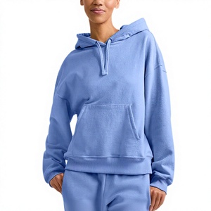 Sudadera con capucha de punto antipilling para mujer, nueva colección otoño-invierno 2025, estilo holgado con contraste de color y letras europeas y americanas. - Product Image 3