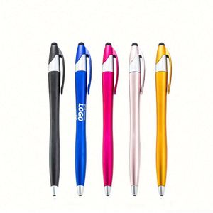 Stylos à bille pour écrans tactiles, stylo d'écriture à encre noire à pointe moyenne, stylo de bureau 2 en 1 avec pointes de stylet - Product Image 1