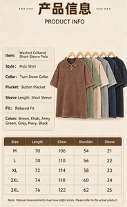 240G Washed Vintage <b>Polo</b> <b>Shirt</b> Men's Short Sleeve Solid Color Cotton Oxford Fabric Regular Fit 6 Colors Available - Product Image 5