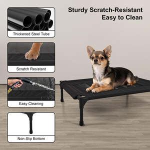Elevated Portable <b>Dog</b> <b>Bed</b>-Durable Washable Removable Cooling Modern Rectangle Design for All Seasons - Product Image 2