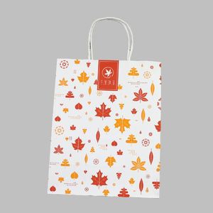 Bolsa de Compras de Papel Kraft Blanca y Marrón con Asas Retorcidas y Logotipo Personalizado en Oferta - Product Image 6