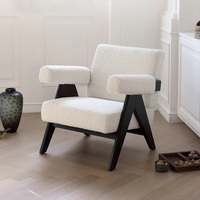 Fauteuils d'appoint de luxe pour chambre d'hôtel, ensemble de fauteuils individuels modernes en velours pour salon domestique