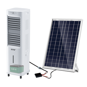 חיצוני המוסך 25 ליטר מיכל נטענת סוללה נטענת סולארית אוויר קירור מאוורר מים לבית - Product Image 1