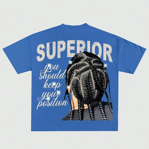 T-shirt décontracté à manches courtes et col rond pour homme, imprimé graphique, adapté à un usage quotidien, personnalisable directement depuis l'usine. F10 - Product Image 1