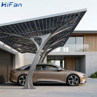 Système de montage de carport solaire en alliage d'aluminium personnalisé, structure de support photovoltaïque étanche, certifié CE, garantie 10 ans, résistant aux vents forts