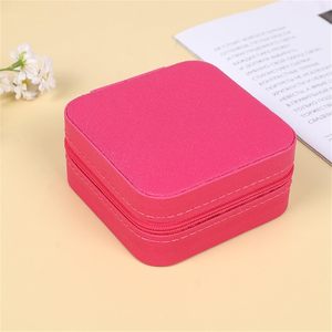 Boîte à bijoux portable en cuir et velours avec fermeture éclair, compartiments divisés, boîte de rangement anti-oxydation, boîte cadeau pour bijoux - Product Image 4