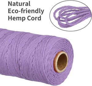 Charmkey Hot Selling Solid <strong>Color</strong> Hand Knitting 1mm <strong>Hemp</strong> Cotton Cord <strong>Yarn</strong> for Hand Crochet - Product Image 5
