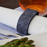 Service de Table à manger en feutre, avec anneaux de serviette et dessous de verre, paquet de 12 pièces