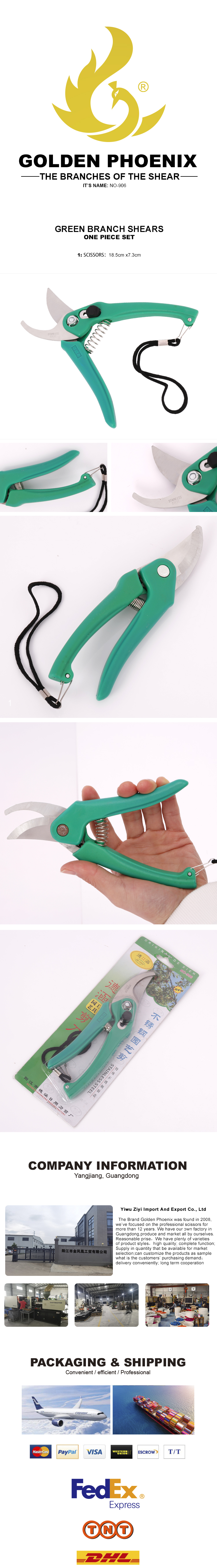 Golden Phoenix Scissor & Shear Comfortable in hand  Stainless steel sharp and durable pruning scissors
