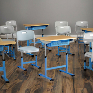 Modern Wholesale SONGYE Height <b>Adjustable</b> Metal School Desk and Chair Set for Classroom Use PP-103B School Chair Classroom <b>Table</b> - Product Image 5