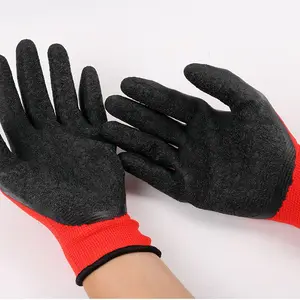 Hppe Dagelijks Gebruik Hoge Kwaliteit Rimpel Latex Gecoate Arbeid Werk Handschoen Flexibele Industriële Hand Bescherming Met Rubber Gecoate