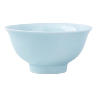 Vaisselle de style chinois moderne en porcelaine blanche de Jingdezhen, sous glaçure bleu-vert, haut de gamme, compatible micro-ondes, pour la maison