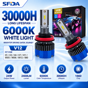 Bombilla LED Canbus Universal de 24 W para Faros Delanteros de Automóvil, Kit de Repuesto SFIDA <span class=keywords><strong>V12</strong></span> con 2 Años de Garantía y Embalaje Personalizado - Product Image 1