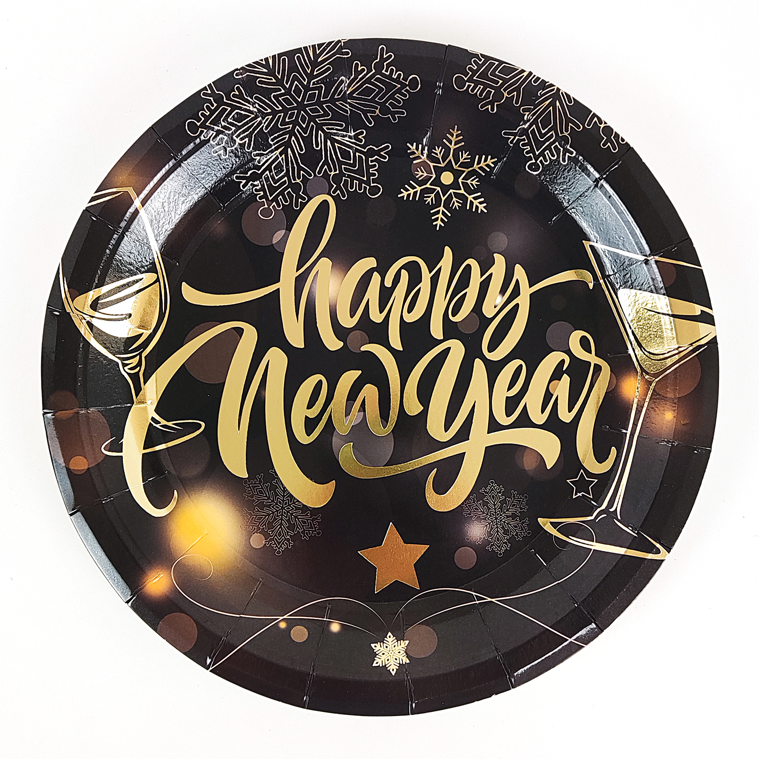 Black, 9inch plates, 8pcs