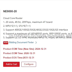 HW 02313BYA NE9000 CR9P9KHALN8C 40พอร์ต100GE/50GE-QSFP28เราเตอร์เครือข่าย IP พร้อมชุด LPUI-4T-L สำหรับโทรคมนาคม - Product Image 1