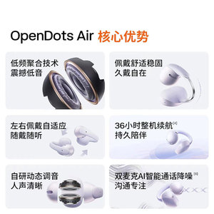Écouteurs Bluetooth Shokz OpenDots Air E210 de type ouvert, à clipser, pour la course et le sport, avec fonction d'appel IA - Product Image 4