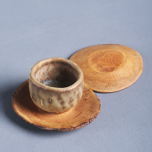 Handmade Bamboo Root Coasters Natural Bamboo Material Size 6-9 Cm For Tea Ceremony Accessories - Product Image 3