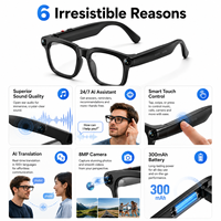 Gafas Inteligentes con Cámara IA, Cámara de 8MP, Grabación de Video WiFi, Llamadas Inalámbricas, Traducción, Música, Gafas de Sol Deportivas Magnéticas para Hombre y Mujer