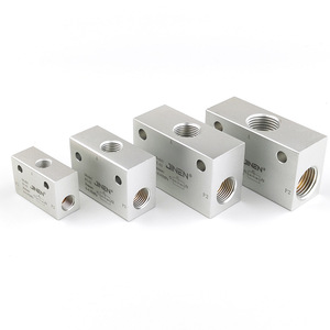 วาล์วเช็คบอลแบบเกลียว JINEN รุ่น ST-02 0-0.95MPa แบบสองทางเข้าหนึ่งทางออก สำหรับน้ำมัน น้ำ อากาศ ไนโตรเจน - Product Image 3