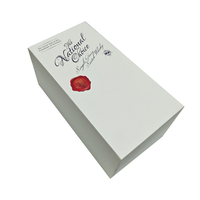 Boîtes cadeaux élégantes en carton rigide bordeaux, emballage personnalisé à fermeture longue pour bouteilles de vin, bière, recyclables, avec lamination mate