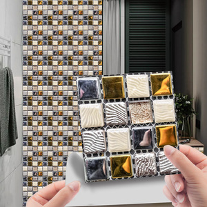 Lot <span class=keywords><strong>de</strong></span> 10 stickers muraux 3D étanches en PVC autocollants en mosaïque pour décorations <span class=keywords><strong>de</strong></span> carreaux <span class=keywords><strong>de</strong></span> mur <span class=keywords><strong>de</strong></span> cuisine et <span class=keywords><strong>de</strong></span> salle <span class=keywords><strong>de</strong></span> bain - Product Image 4