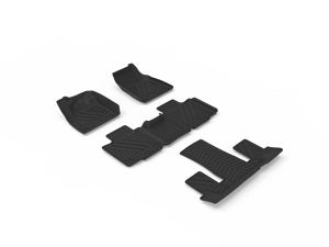 Tapis de sol de voiture toutes saisons en TPE pour <span class=keywords><strong>Ford</strong></span> Equator 6 places <span class=keywords><strong>2021</strong></span>, ensemble complet, 100 % imperméables, faciles à nettoyer - Product Image 2