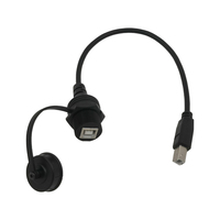 Hot Sale 0,3 M USB 2.0 Typ B Buchse/Stecker PVC-Mantel-Verlängerung kabel aus reinem Kupfer 3A Schnelllade-Auto computer Wasserdichtes Geflecht