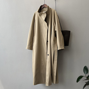 Nuovo Stile Primaverile <span class=keywords><strong>Trench</strong></span> Lungo <span class=keywords><strong>Monopetto</strong></span> da <span class=keywords><strong>Donna</strong></span> Cappotti Oversize alla Moda per Signora con Cintura - Product Image 1