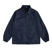 Veste coupe-vent longue en toile pour homme, grande taille, en polyester premium, avec col montant, color block, logo personnalisé, fabrication OEM