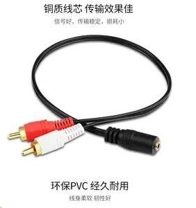 Audio Video 3 Pin Xlr Cable Connector 3 Pin Female Cable RCA Audio Av Cable