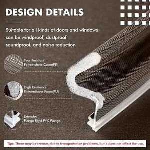 Joint d'étanchéité pour <span class=keywords><strong>porte</strong></span> et fenêtre, bande de protection extérieure en mousse en forme de V, bloqueur de fente pour <span class=keywords><strong>porte</strong></span> de garage, insonorisation domestique - Product Image 2