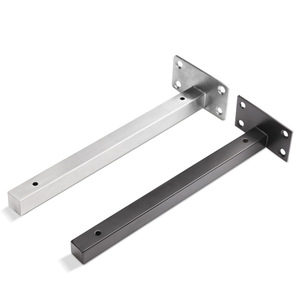 Stainless Steel Shelf Support <b>Bracket</b> Wall Mount Heavy Duty Modern Simple Design For Shelving Unit - Product Image 4