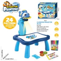 Nouveau projecteur d'animaux Projection peinture table avec musique éducatif Art projecteur jouets enfants Led dessin jouets