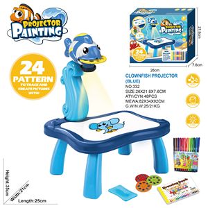 Nieuwe Dieren Projector Projectie Schilderij Tafel Met Muziek Educatieve Kunst Projector Speelgoed Kids Led Tekening Speelgoed - Product Image 4