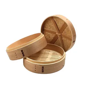 Manufacture Kitchen Cookware Wholesale High Quality Bamboo Mini Dim Sum Steamer Cooker Basket In Steamers