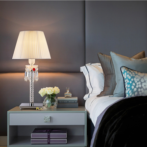 Lámpara <span class=keywords><strong>de</strong></span> Mesa <span class=keywords><strong>de</strong></span> Cristal Moderna y Lujosa, Iluminación Elegante para Dormitorio, Escritorio, Mesita <span class=keywords><strong>de</strong></span> Noche, Lámpara <span class=keywords><strong>de</strong></span> Lectura, Lámparas Decorativas <span class=keywords><strong>de</strong></span> Cristal Transparente para Hotel - Product Image 2