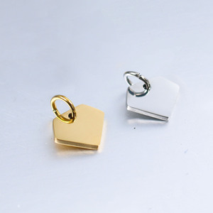 Étiquettes, breloques et pendentifs personnalisés en acier inoxydable |   Or, argent, or rose en forme ronde, carrée et de formes variées - Product Image 5