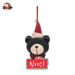 자베스 부드러운 봉제 동물 곰 순록 크리스마스 장식 홈 트리 걸이용 장식품 패브릭 세트 파티용 크리스마스 승화 전사 - Product Image 3