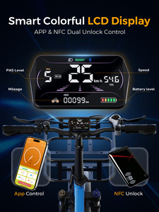 Vélo Électrique Pliant 20'' à Cadre Bas 250W 48V 13Ah 120KM 7 Vitesses APP NFC Écran LCD StVZO Phare Frein à Disque IP65 Entrepôt UE Vente en Gros - Product Image 2