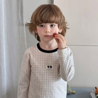 Ensemble de pyjamas pour enfants en coton et élasthanne, 95,5 % coton, 4,5 % élasthanne, doux, respirant, manches longues, vêtements de nuit en 2 pièces, prêt à être expédié