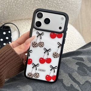 เคสโทรศัพท์ลายเสือดาวพิมพ์ลายโบว์ใสแฟชั่น สำหรับ iPhone XS XR 11 12 13 17 18 Pro max  วัสดุ TPU อะคริลิคใส - Product Image 4