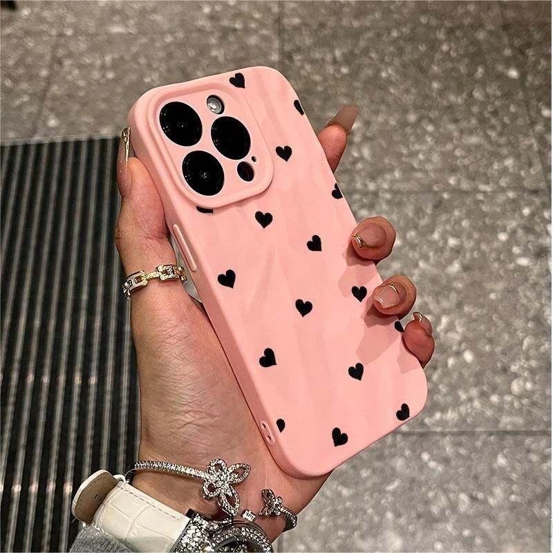 Black Little Heart [Pink Wrinkled Shell]