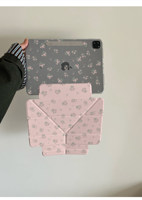 Étui de protection pour tablette Apple iPad Pro avec motif floral rose, séparation latérale par aspiration, style coréen, mini