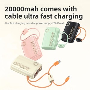 JCX JCX-PB099 2025 Compact Portable Power Bank LED Display 3C Charge Rapide <span class=keywords><strong>20</strong></span>,<span class=keywords><strong>000</strong></span> <span class=keywords><strong>Mah</strong></span> Grande Capacité Câble Suspendu 22.5W - Product Image 3