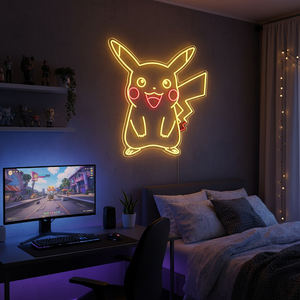 Lumières néon <span class=keywords><strong>Pikachu</strong></span> Anime Squirtle imprimées UV, logo d'entreprise personnalisable, utilisation en extérieur, certifiées, à intensité variable - Product Image 4