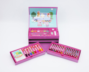 Set Artistico per Bambini in Scatola di Cartone a Prezzo Conveniente, con Pennarelli, <span class=keywords><strong>Matite</strong></span> Colorate <span class=keywords><strong>e</strong></span> <span class=keywords><strong>Pastelli</strong></span> - Product Image 6