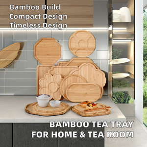 Plateau à thé en bambou Nan à un niveau de Style classique pour la maison cuisine salon salle de bain Table sac à outils utilisation - Product Image 6