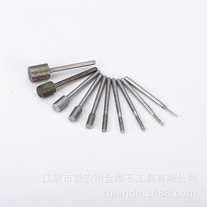 Diamond Grinding Needle Set 3.0 2.35mm Handle <b>Nail</b> Polishing Head Electroplated Abrasive Rod For Gemstone Jade Glass - Product Image 3