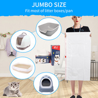 Kantong Kotoran Kucing Biodegradable, Dapat Digunakan Kembali, Portabel, Tebal, Tahan Lama, Tugas Berat, Tali Serut, Sekali Pakai, 10 Pcs untuk Toilet Kucing